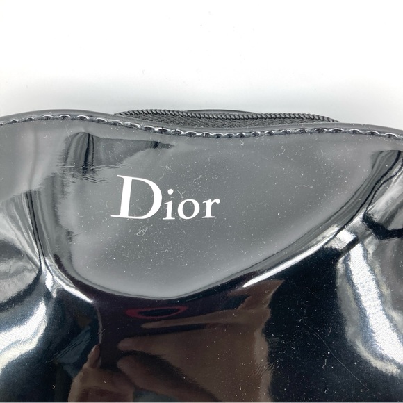 Women's Dior Black Patent Leather Makeup Bag - Picture 4 of 9